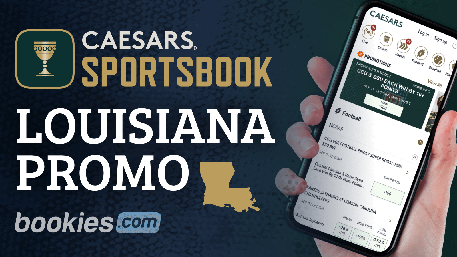 Caesars Sportsbook Louisiana Promo Code: Grab $300 Free Bet For Joining Today
