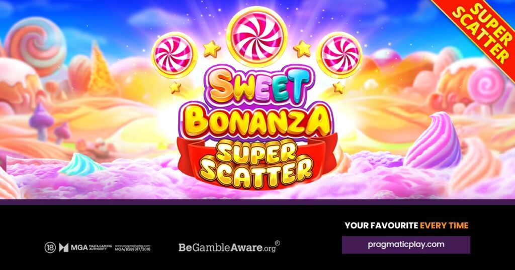 Sweet Bonanza Super Scatter Pragmatic Plays New Slots Poster