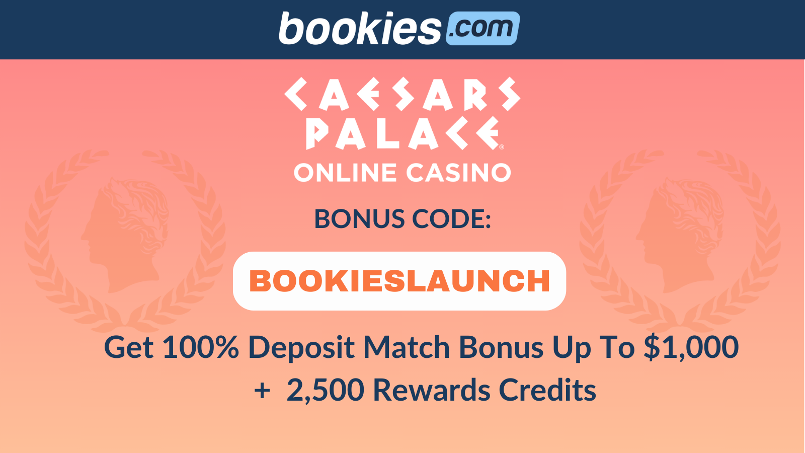 Caesars Palace Online Casino NJ Promo Code BOOKIESLAUNCH: Get $3,500 in Bonuses (Nov. 13)