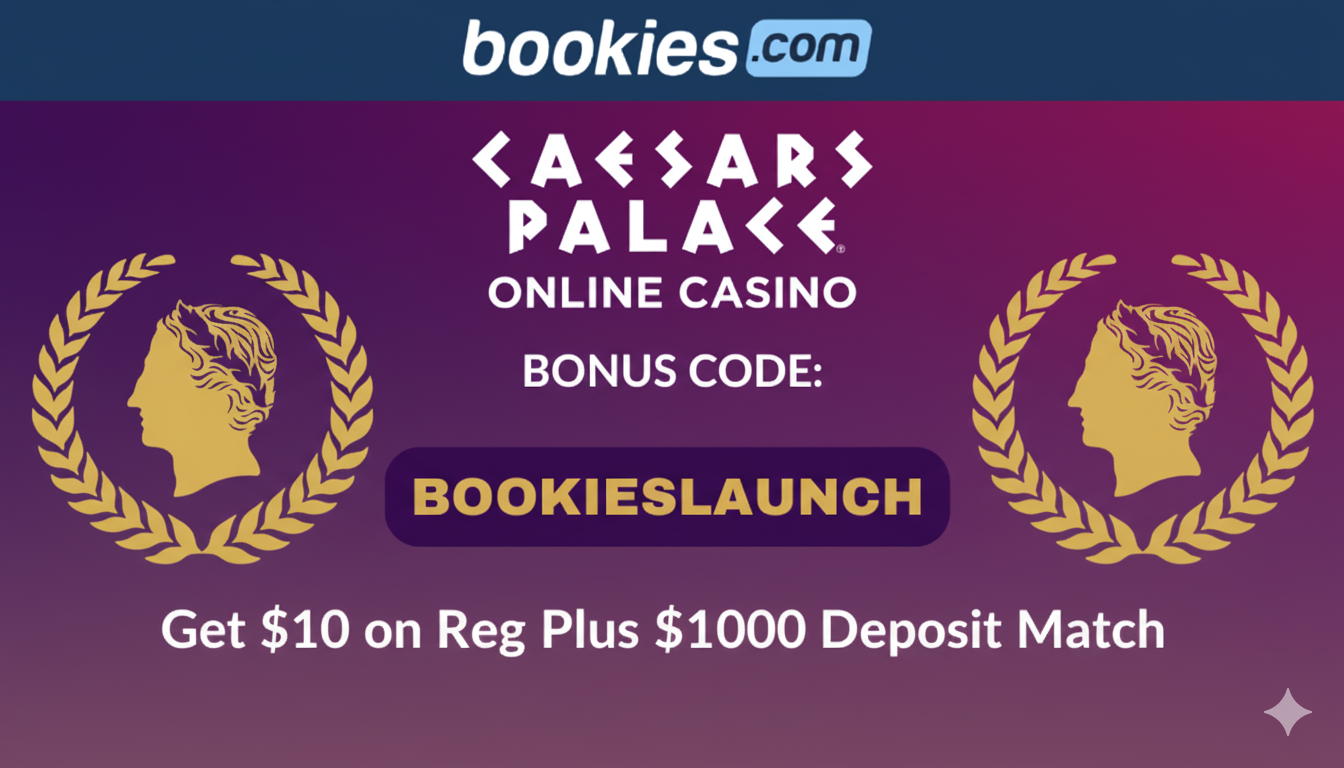 Caesars Palace Online Casino MI Promo Code BOOKIESLAUNCH: Grants $1,000 Bonus (Nov. 14)